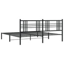 sengeramme med sengegavl 183x213 cm metal sort