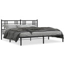 sengeramme med sengegavl 193x203 cm metal sort