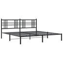 sengeramme med sengegavl 193x203 cm metal sort