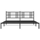 sengeramme med sengegavl 193x203 cm metal sort