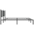 sengeramme med sengegavl 193x203 cm metal sort