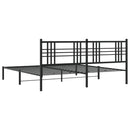 sengeramme med sengegavl 193x203 cm metal sort