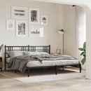 sengeramme med sengegavl 193x203 cm metal sort