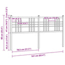 udskiftningsgavl 160 cm metal sort