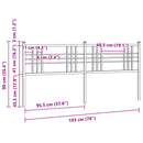 udskiftningsgavl 193 cm metal sort