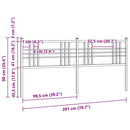 udskiftningsgavl 200 cm metal sort