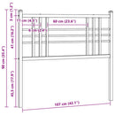 udskiftningsgavl 107 cm metal hvid