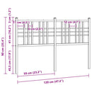udskiftningsgavl 120 cm metal hvid