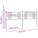 udskiftningsgavl 193 cm metal hvid