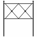 udskiftningsgavl 75 cm metal sort