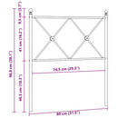 udskiftningsgavl 75 cm metal sort