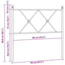 udskiftningsgavl 90 cm metal sort