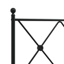 udskiftningsgavl 107 cm metal sort