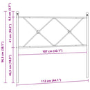 udskiftningsgavl 107 cm metal sort