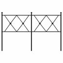 udskiftningsgavl 137 cm metal sort