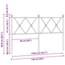 udskiftningsgavl 137 cm metal sort