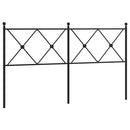 udskiftningsgavl 160 cm metal sort