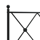 udskiftningsgavl 160 cm metal sort