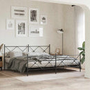 udskiftningsgavl 193 cm metal sort