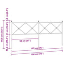 udskiftningsgavl 193 cm metal sort