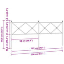 udskiftningsgavl 200 cm metal sort