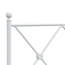 sengeramme med sengegavl og fodgærde 90x190 cm metal hvid
