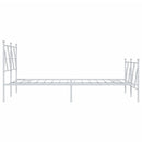 sengeramme med sengegavl og fodgærde 120x200 cm metal hvid