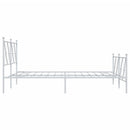 sengeramme med sengegavl og fodgærde 140x190 cm metal hvid