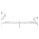 sengeramme med sengegavl og fodgærde 183x213 cm metal hvid