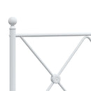 sengeramme med sengegavl og fodgærde 183x213 cm metal hvid