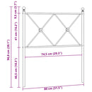 udskiftningsgavl 75 cm metal hvid