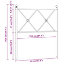 udskiftningsgavl 80 cm metal hvid