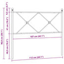 udskiftningsgavl 107 cm metal hvid
