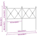 udskiftningsgavl 120 cm metal hvid