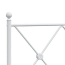 udskiftningsgavl 160 cm metal hvid