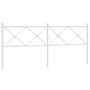 udskiftningsgavl 200 cm metal hvid
