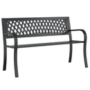 havebænk 120 cm stål sort