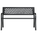havebænk 120 cm stål sort