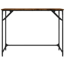 skrivebord 100x45x76 cm konstrueret træ og stål røget eg