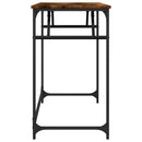 skrivebord 100x45x76 cm konstrueret træ og stål røget eg