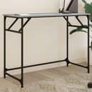 skrivebord 100x45x76 cm konstrueret træ og stål grå sonoma-eg