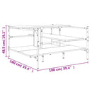 sofabord 100x100x48,5 cm konstrueret træ sort