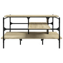 sofabord 100x100x48,5 cm konstrueret træ sonoma-eg