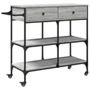 køkkenvogn 105x42x95 cm konstrueret træ grå sonoma-eg