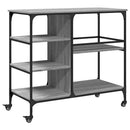 køkkenvogn 100x45x89,5 cm konstrueret træ grå sonoma-eg