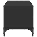 tv-bord 102x40x41 cm konstrueret træ pulverlakeret stål sort