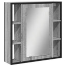 skab med spejl 60x16x60 cm konstrueret træ grå sonoma-eg