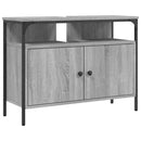 underskab til vask 80x30x60 cm konstrueret træ grå sonoma-eg