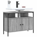 underskab til vask 80x30x60 cm konstrueret træ grå sonoma-eg
