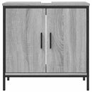 underskab til vask 60x30x60 cm konstrueret træ grå sonoma-eg